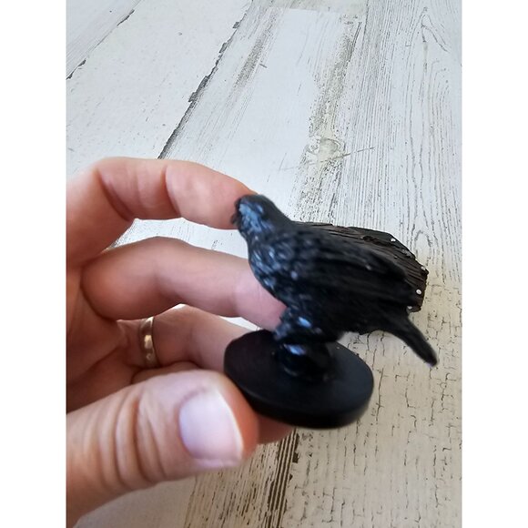 Vintage crow skeleton coffin village accessory decor Halloween crow - Picture 2 of 11